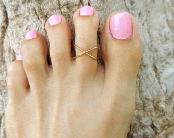 Infinity Toe Ring//Gold Toe Ring//Silver Toe Ring//Adjustable Toe Rings Handmade Jewelry