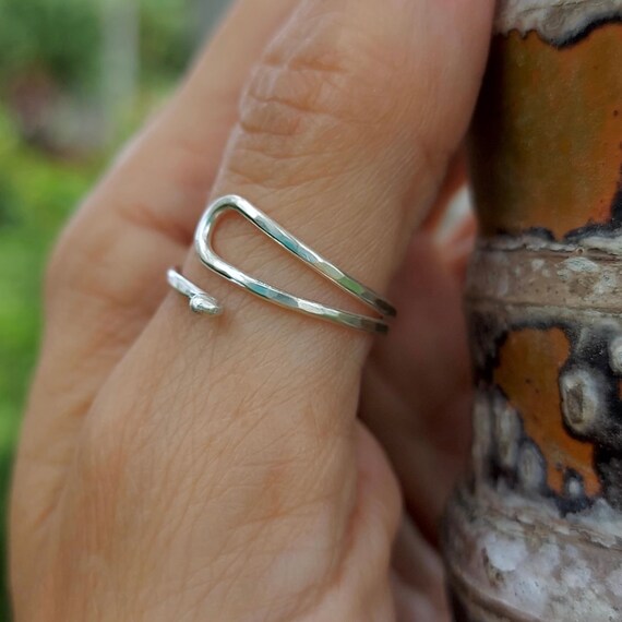 Sterling silver adjustable thumb ring discount
