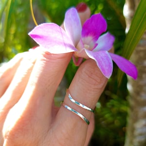 Sterling Silver Hammered Ring For Women, Adjustable Silver or Gold Filled Ring For Thumb or Index Finger, Handmade, Gifts For Her