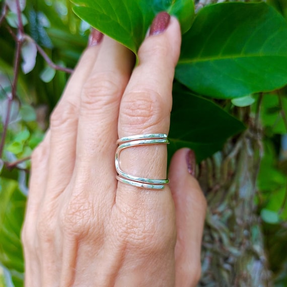 Sterling Silver Ring Hammered Silver Ring Handmade Gift for Her Ring for Women Handmade Jewelry Etsy