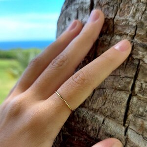 Thin Stacking Rings/Minimalist Gold Ring/Dainty Gold Stack/Handmade Jewelry GF smooth