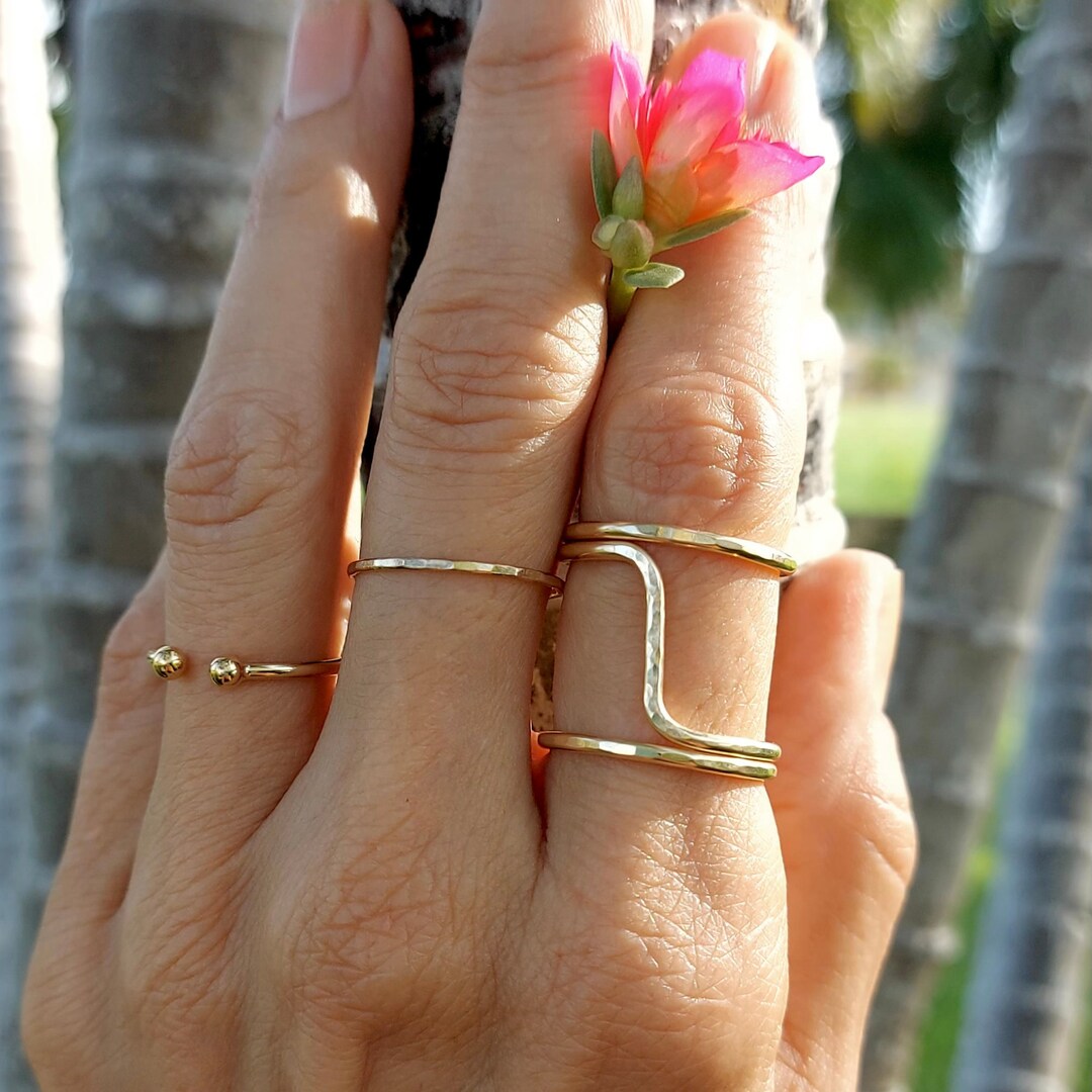 Sterling Silver Ring for Women, Pointer Finger Ring, Silver or Gold