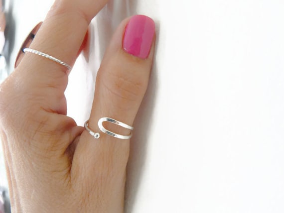 Andes cable el último Anillo de pulgar de plata esterlina Anillo de índice Anillo - Etsy España