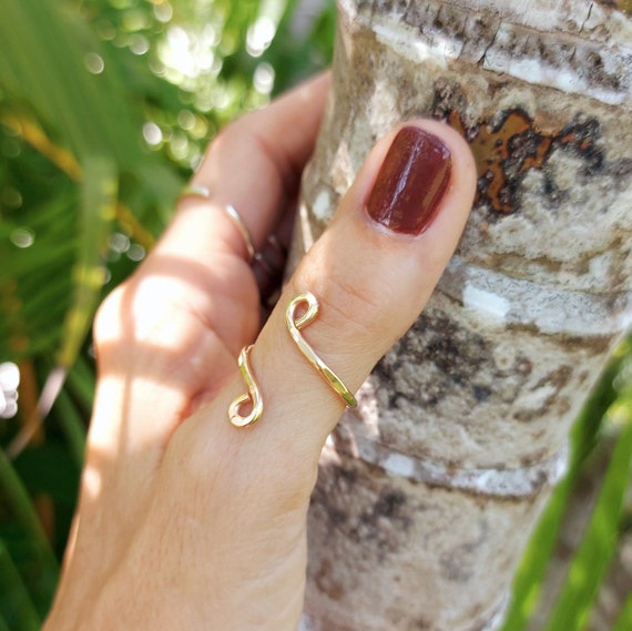 Anillo de pulgar para mujer anillo abierto anillo envolvente anillo de pulgar de plata de ley anillo de plata ajustable 925 anillo hecho a mano Etsy Espana
