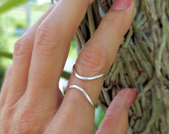 Sterling Silver Hammered Ring, Women Ring For Index Finger, Handmade Rings, Gifts For Her