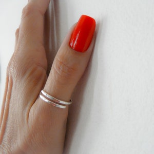 Thumb Ring Sterling Silver Women Ring For Thumb Index or Mid Finger Hammered Ring Handmade Jewelry
