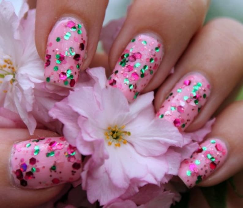 Cherry Blossom Artisan Nail Polish Etsy