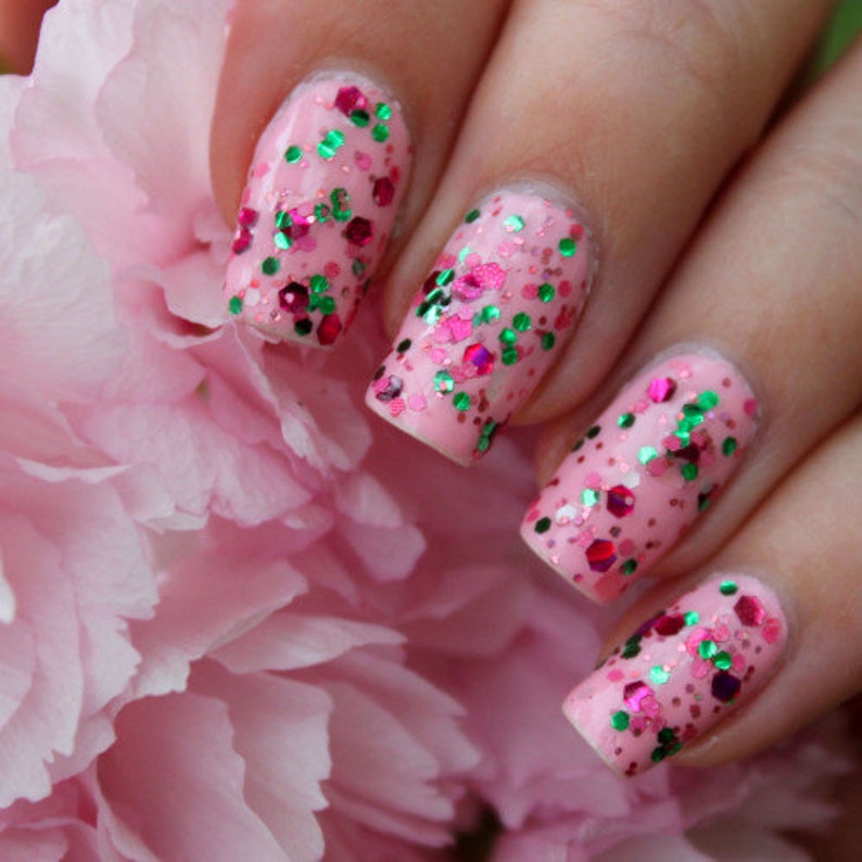 Cherry Blossom Hand made custom nail polish image 2