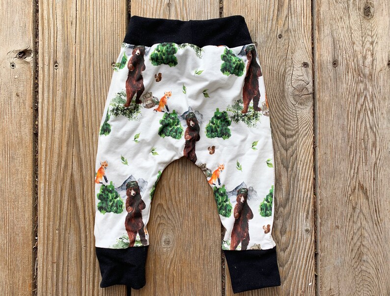 Harem Teton Bear Pants Baby Boy Mountain Baby Shower Toddler Woodland Jogger