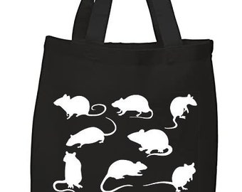 Cotton Canvas Eco Shopping Tote Shoulder Bag 2020 Chinese Zodiac Animal Rat Mo S