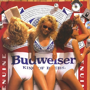 Unique Vintage Budweiser Advert Wall Art: Classic Wall Decor with a Retro Vibe