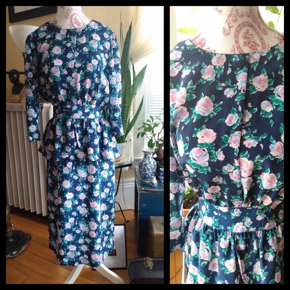 Vintage 1980s does 1940s Wiggle Skirt | Vintage 80
