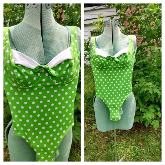 polka dot swimsuit vintage