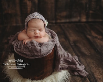 Dark Purple Cheesecloth baby wrap high grade, photography prop