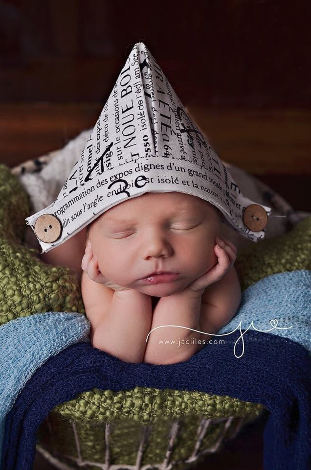 Newspaper Hat Newborn Child French Newsletter Print Etsy