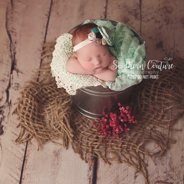 Jute Layering Prop for Newborn Photography, 3 Size Options