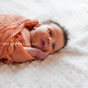 Harvest Orange Cheesecloth baby wrap high grade, photography prop image 3