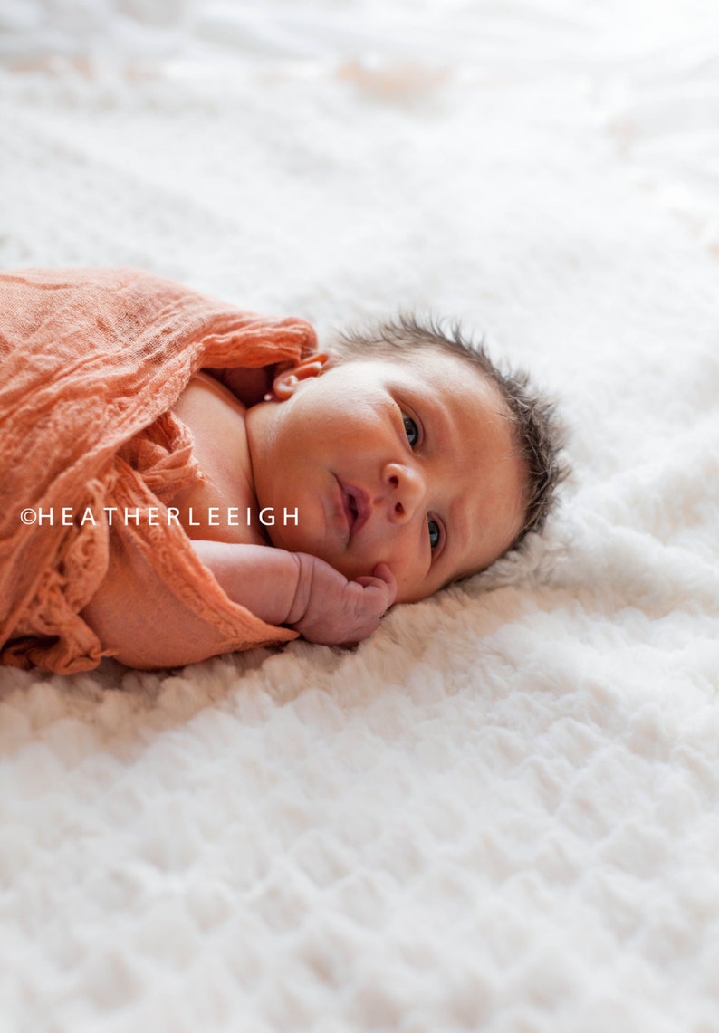 Harvest Orange Cheesecloth baby wrap high grade, photography prop image 3