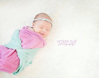 Lilac Cheesecloth baby wrap high grade, photography prop