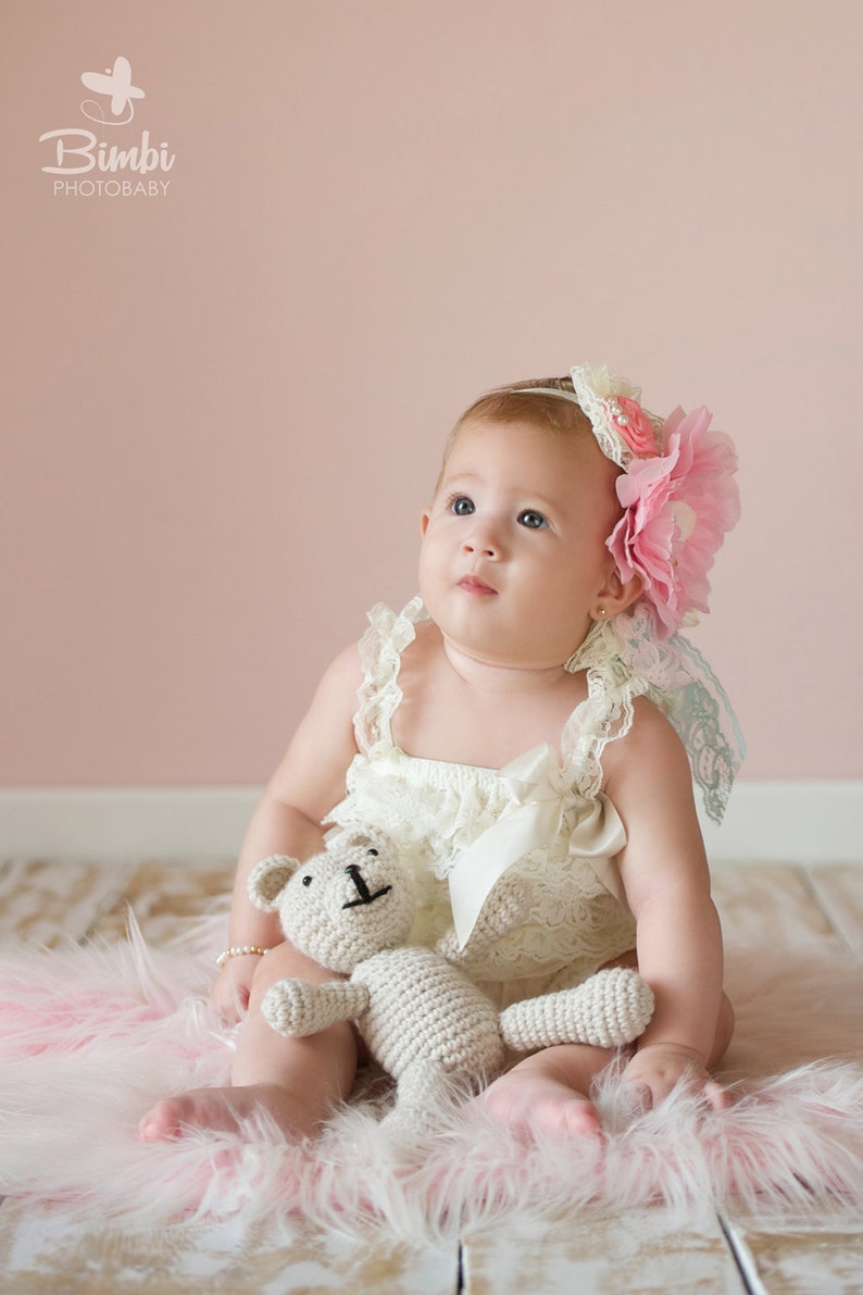 Frosted White & Baby Pink faux Mongolian fur, photography prop image 2