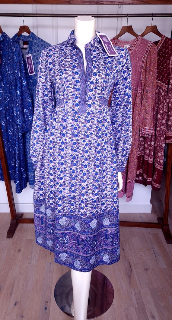 Dress Ritu Kumar Roshafi Vintage Indian indian Bl… - image 7