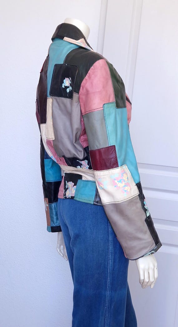 Leather Jacket Gandalf The Wizard Patchwork Leath… - image 6