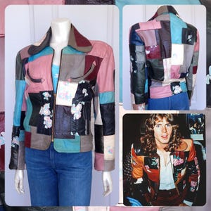 Leather Jacket Gandalf The Wizard  Patchwork Blouson Cuir 1970 70s Vintage collector