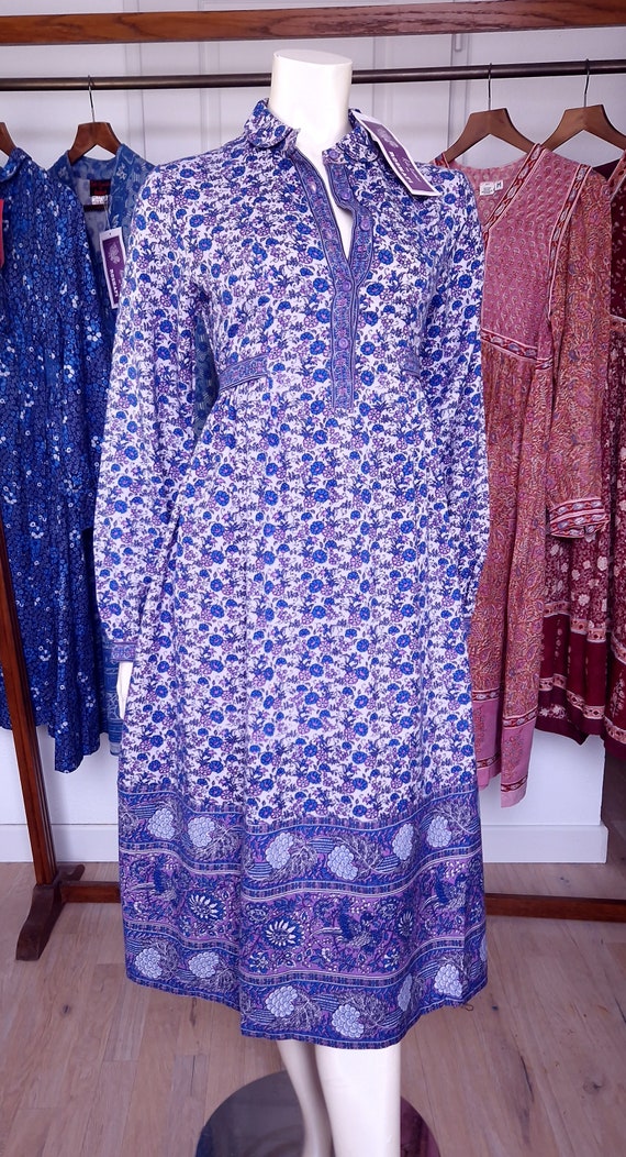 Dress Ritu Kumar Roshafi Vintage Indian indian Bl… - image 4