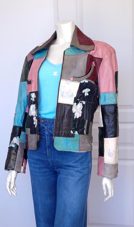 Leather Jacket Gandalf The Wizard Patchwork Leath… - image 3