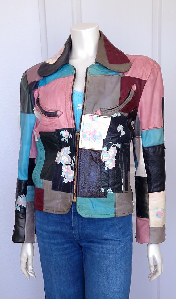 Leather Jacket Gandalf The Wizard Patchwork Leath… - image 2