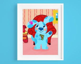 Blue Dog Art Print