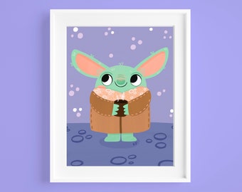 Baby Yoda Art Print