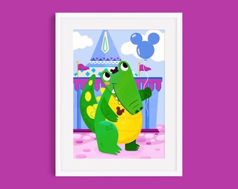 Snack-o-dile Art Print