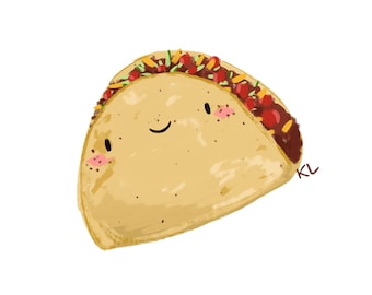 Happy Taco Art Print