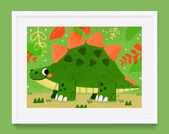 Stegosaurus Art Print