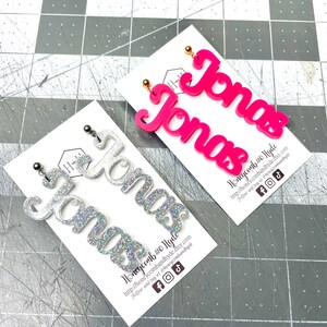 Jonas Brothers Earrings, Concert Earrings for Women, Jonas Bros The Tour, Birthday Gift, for Friend, For Bestie, Lightweight Dangle Earrings image 5