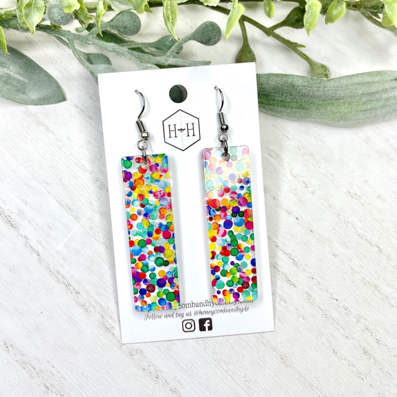 Birthday Earrings, Cupcake Earrings, Celebration Earrings for Women, Birthday Gift for Friend, For Sister, Lightweight Dangle Earrings image 2