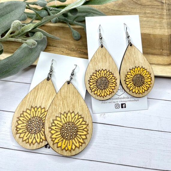 Etsy cheap sunflower earrings