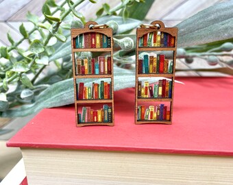 Orecchini A Forma Di Libro Per Insegnanti E Bibliotecari - Orecchini Pendenti In Legno Per Ragazze Amanti Dei Libri
