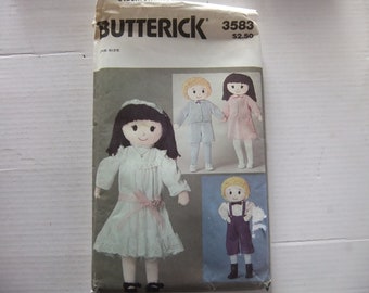 Stuffed Toy PATTERN 7106 Vintage 24 Jointed Boy Doll Pattern with Shorts /& Top