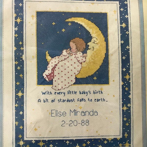 Needlepoint Birth Announcement Etsy