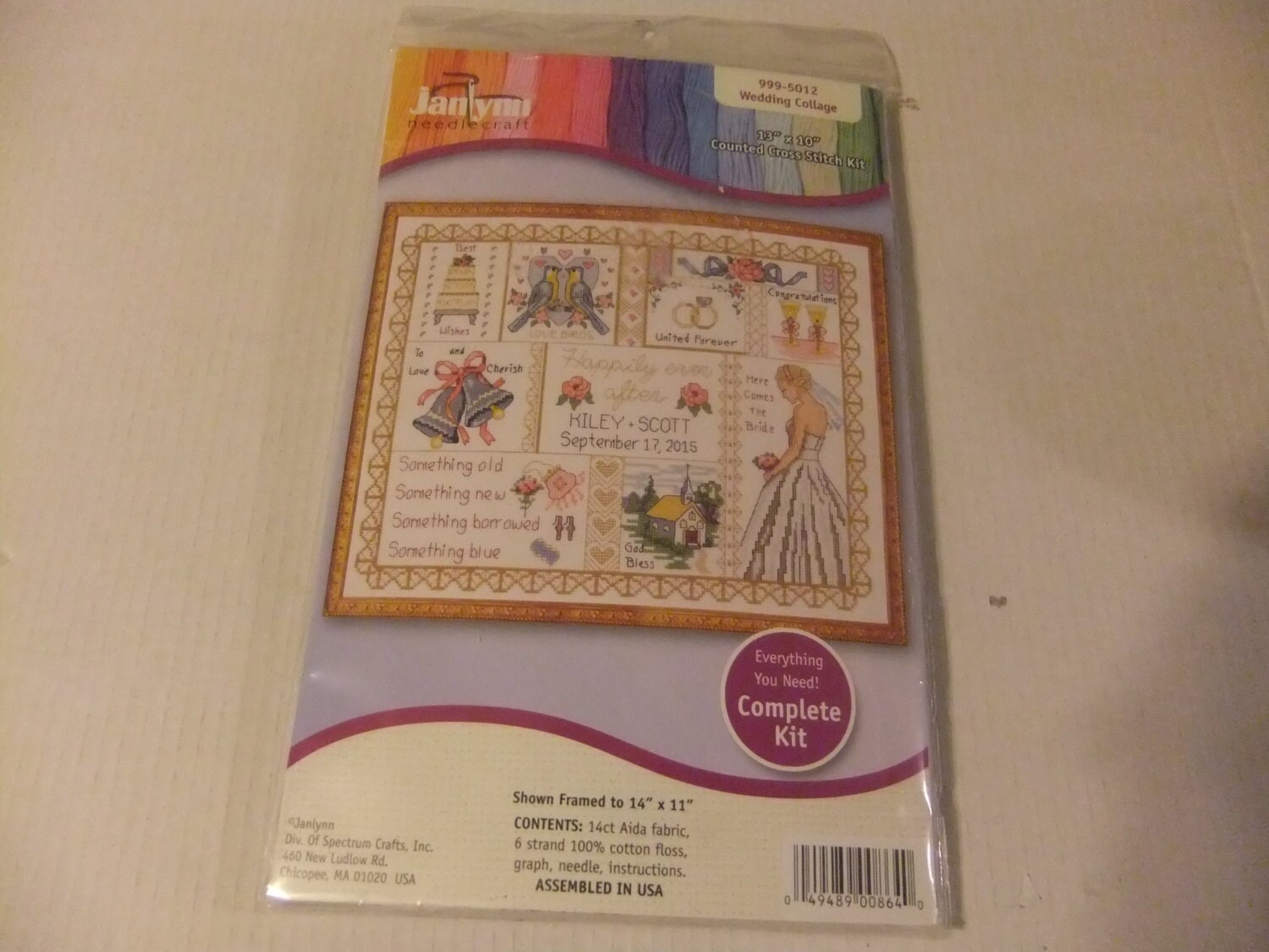 WEDDING COLLAGE Counted Cross Stitch Kit Janlynn Needlecraft No. 9995012 from