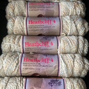 Vintage Heather Tone Yarn, Worsted Weight Yarn, Jack Frost Heathcliff 4 - 2 Ounce Skeins