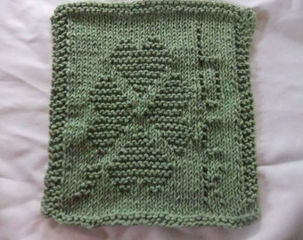 ST PATRICKS DAY Dishcloth / Shamrock / Luck / Dishcloth / Handmade Dishcloth