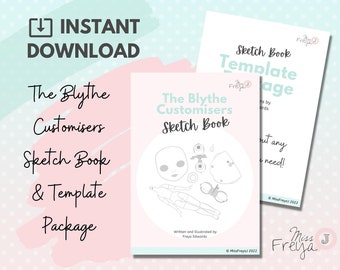 The Blythe Customizer Skizzenbuch & Vorlagen Paket - Druckbares A4 PDF Neo Blythe Planner für Puppenkünstler - Sofortiger Download