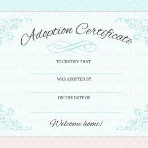 Printable Doll Adoption Certificate - for Doll Customisers, Blythe Doll ...