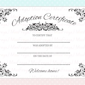 Printable Doll Adoption Certificate - for Doll Customisers, Blythe Doll ...