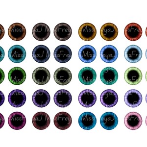 Printable Eyechip Designs - 14mm Realistic Eyes for Neo Blythe Doll ...