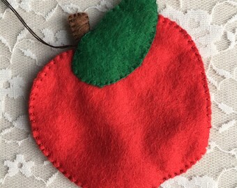 Felt bookmark, apple bookmark, teacher gift