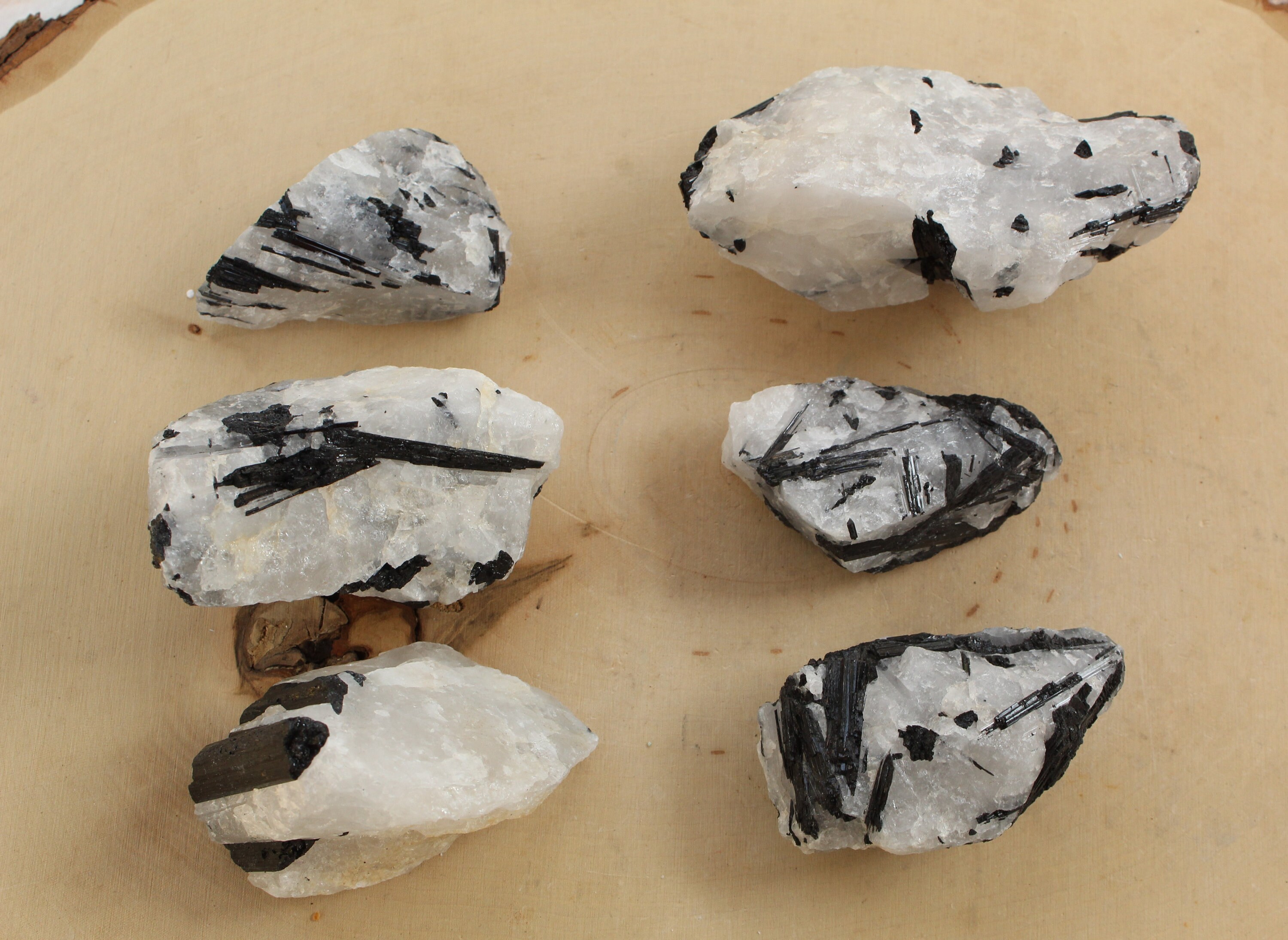 Raw black Tourmaline in Quartz matrix Rough Tourmaline Quartz Etsy